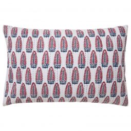 Sahara-Yasmin Hand-Stitched Reversible Pillow Case - Red